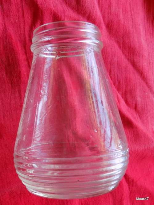 Vintage - Glass bottle / pot - Glue / gum / paste - 11.5cm High - Top Diameter 5cm - No Lid
