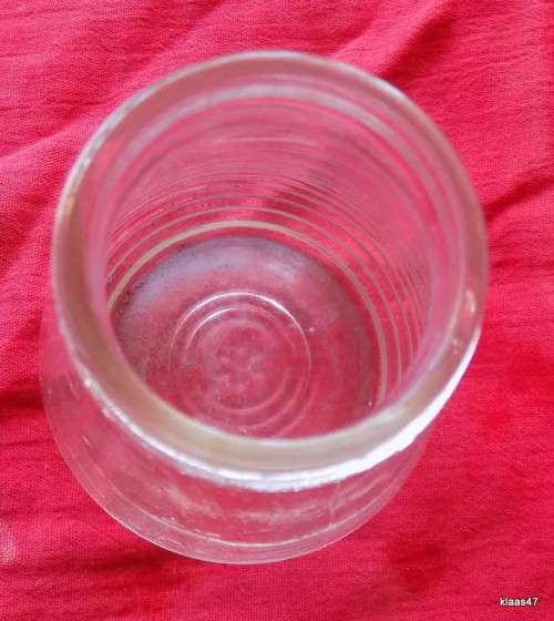 Vintage - Glass bottle / pot - Glue / gum / paste - 11.5cm High - Top Diameter 5cm - No Lid