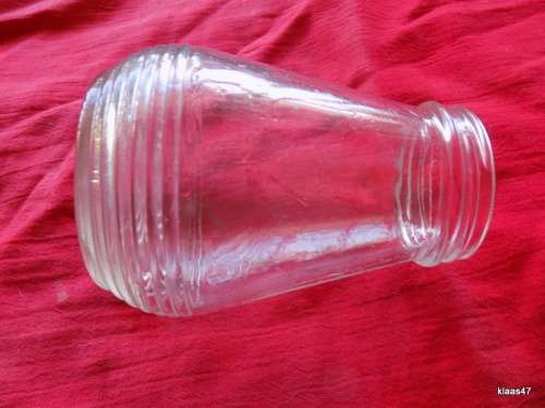 Vintage - Glass bottle / pot - Glue / gum / paste - 11.5cm High - Top Diameter 5cm - No Lid