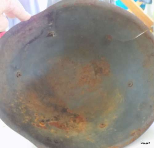 Old UN Peacekeeping Helmet - Steel shell only - no inner.  Very rusty.  See pictures.