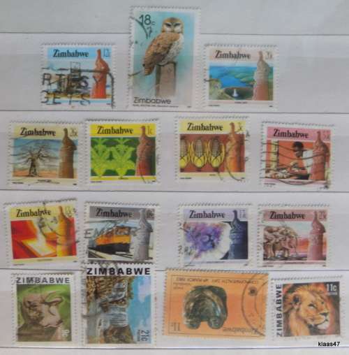 Zimbabwe - Mixed lot - 15 used stamps