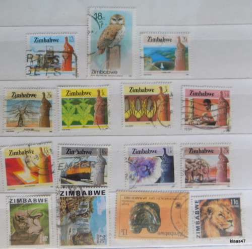 Zimbabwe - Mixed lot - 15 used stamps