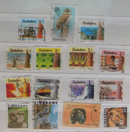 Zimbabwe - Mixed lot - 15 used stamps