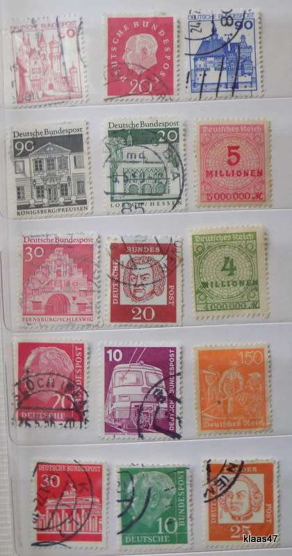 Germany - Mixed Lot - 15 used and unused stamps