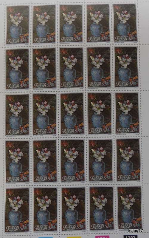 RSA - 1980 - Tribute to Pieter Wenning - 5c Sheet of 25 stamps