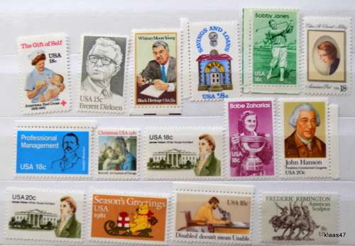 USA - Mixed Lot of 15 unused stamps