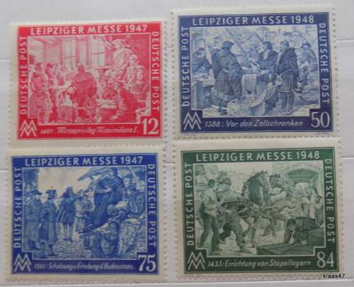 Germany Allied Zones 1947 Leipziger Messe 4 Unused hinged stamps
