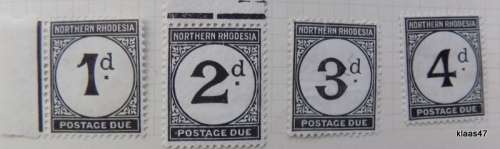 Northern Rhodesia - 1929-52 - Postage dues - Unused Hinged.