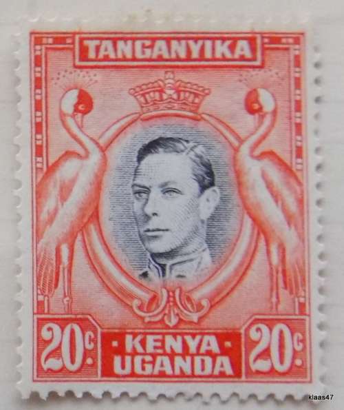 Kenya Uganda Tanganyika - 1938 - George VI - DEFIN 20c - Unused hinged