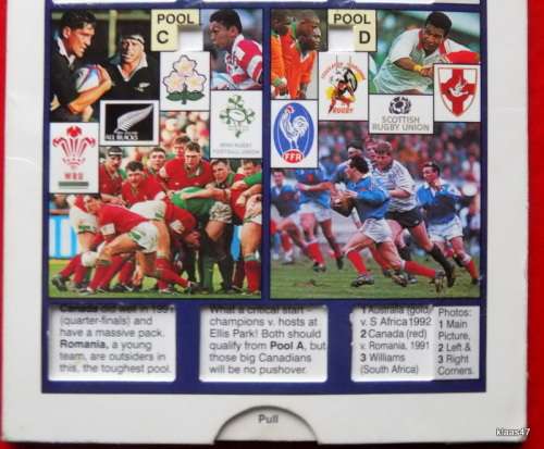 Rugby World Cup - South Africa 1995 - Fixture Programme (VISA Official Sponsor)