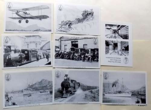 Cape Town Nat Stamp Exh - 2005 - 8 Postcards (Mail delivery at the Cape 1845-1925) Limited Issue