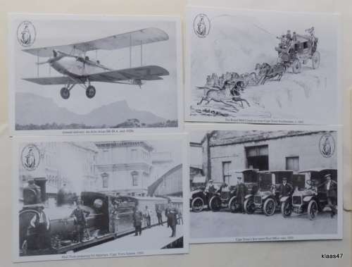 Cape Town Nat Stamp Exh - 2005 - 8 Postcards (Mail delivery at the Cape 1845-1925) Limited Issue