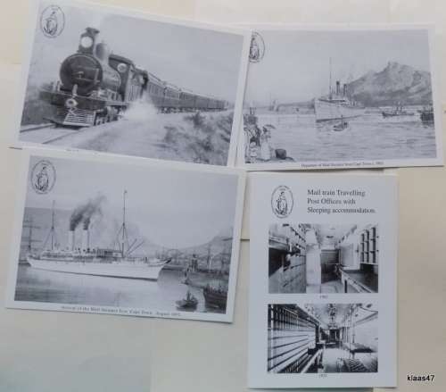 Cape Town Nat Stamp Exh - 2005 - 8 Postcards (Mail delivery at the Cape 1845-1925) Limited Issue