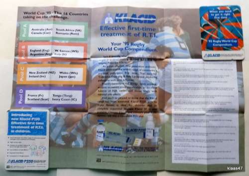 `95 Rugby World Cup Compendium. Issued by Abbott Laboratories.  See pictures