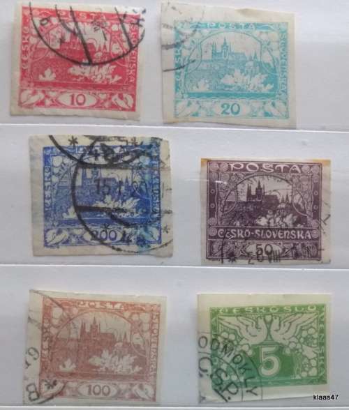 Czechoslovakia - 1919/20 - Pictorial Def - Imperforate - 5 used hinged + 1921 Special delivery