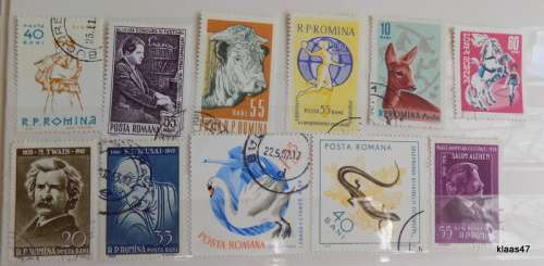 Romania - Mixed Lot of 11 used stamps