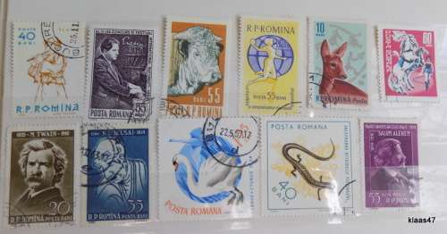 Romania - Mixed Lot of 11 used stamps