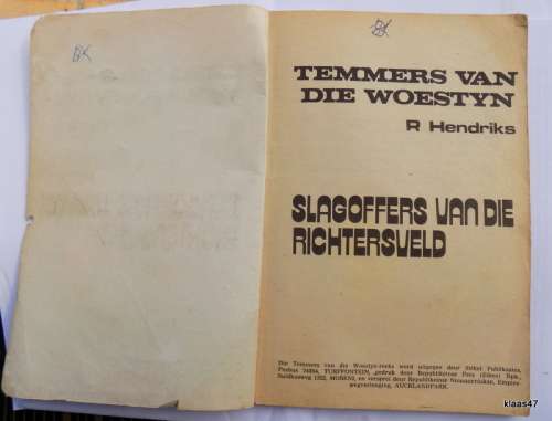 Temmers van die Woestyn - No 1 - Slagoffers van die Richtersveld - R Hendriks