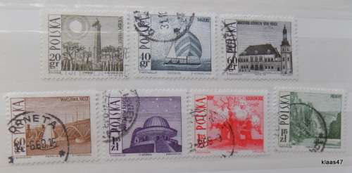 Poland - 1966 - Tourism - 7 used stamps