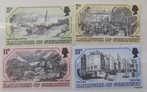 GB - Guernsey - 1978 - Old prints - Set of 4 Unused stamps