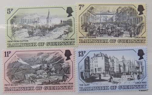 GB - Guernsey - 1978 - Old prints - Set of 4 Unused stamps