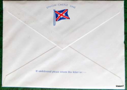 Union-Castle Line envelope - Southampton Castle - Post mark Ascension - JY 24 72