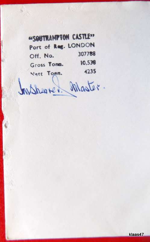 Union-Castle Line envelope - Southampton Castle - Post mark Ascension - JY 24 72