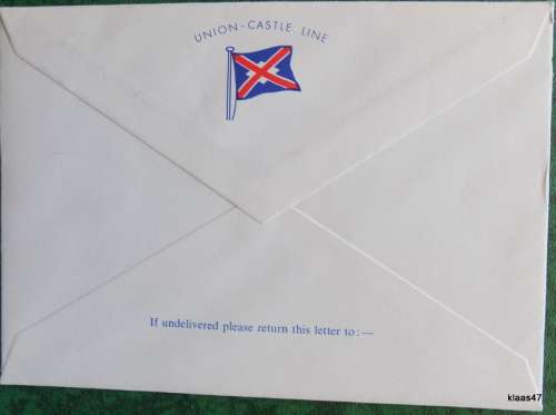 Union Castle Line Envelope - Postmark 10 NOV 1972 Southampton - Ascension M.S. King Charles - signed