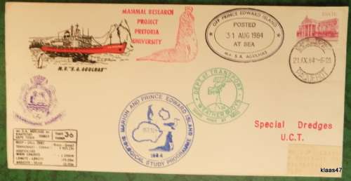 Ships Cover - No 36 - M.V. S.A. Agulhas - 1984 - Various cancellations
