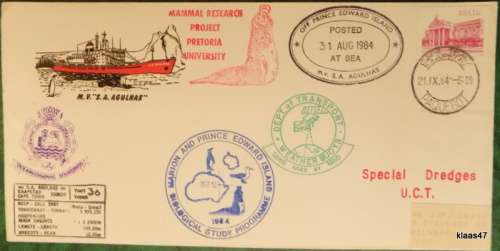 Ships Cover - No 36 - M.V. S.A. Agulhas - 1984 - Various cancellations