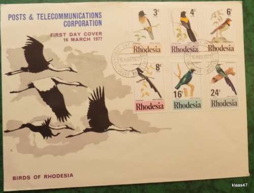 Rhodesia - 1977 - Post and Telecommunication Corp - Birds of Rhodesia - First Day Cover