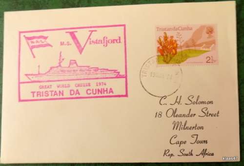 Cover - 1974 - MS Vistafjord World Cruise Tristan da Cunha