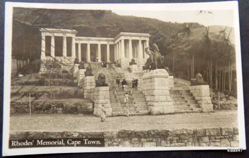 Rhodes Memorial, Cape Town Vintage Real Picture Post Card -