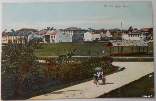 UPU Straits Settlements - Post card - No 156 - Ipoh Town - A Kaulfuss, Penang - Not posted