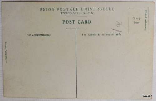 UPU Straits Settlements - Post card - No 156 - Ipoh Town - A Kaulfuss, Penang - Not posted