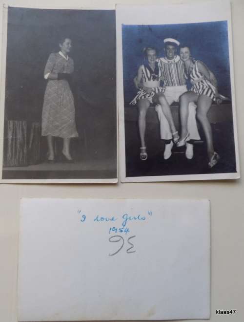 Cast photo - I Love Girls - 1954 (Three Black and White Postcard size photos)