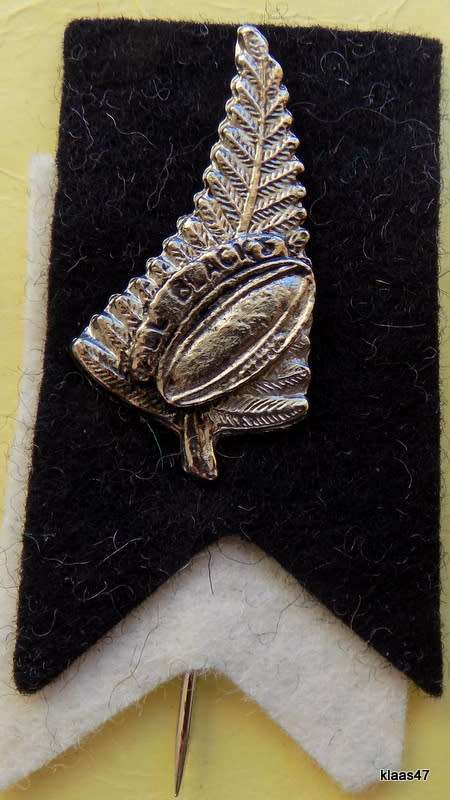Vintage All Blacks Rugby stick pin badge