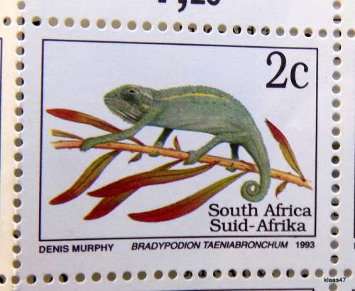 RSA - 1993 - Chameleon - Full Sheet of 100 x 2c - Unused - Folded