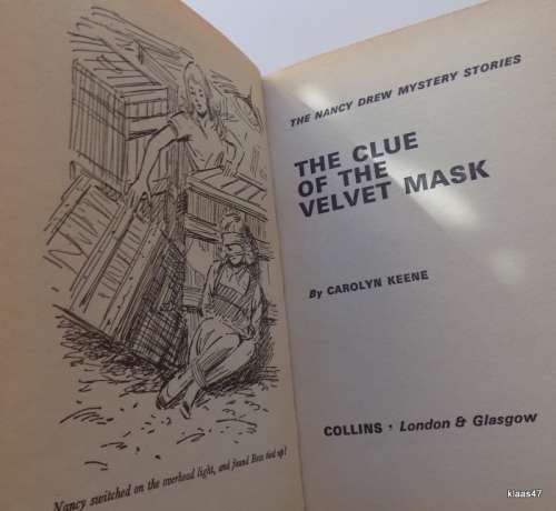 The Nancy Drew Series - No  33 - The Clue of the Velvet Mask - Carolyn Keene Hardcover 1974