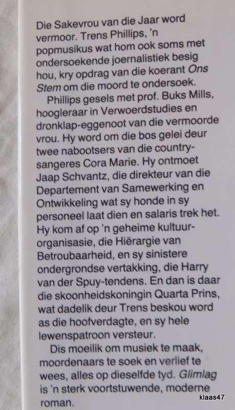 Glimlag -  Kerneels Breytenbach  (ROMAN) - Hardeband