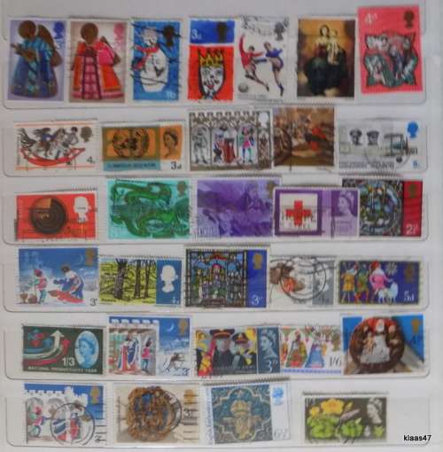 GB - Mixed Lot of 31 Used stamps (some previously hinged)