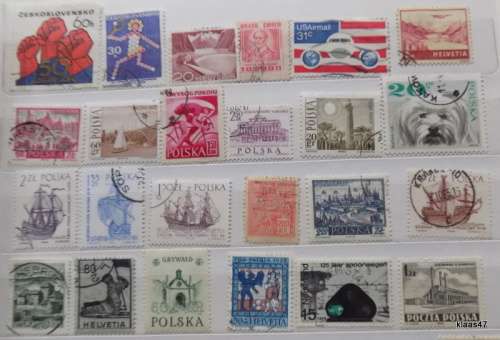World Mix - Mixed Lot of 24 Used stamps (some hinged)