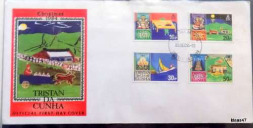 Tristan Da  Cunha - 1984 -  Christmas  - Official First Day Cover