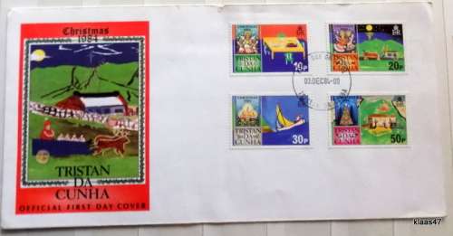 Tristan Da  Cunha - 1984 -  Christmas  - Official First Day Cover