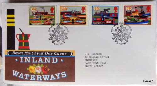 GB - 1993 - Inland Waterways - Royal Mail First Day Cover