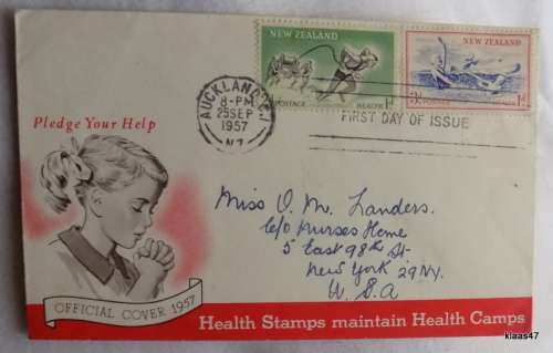 New Zealand - 1957 - Health - First Day of Issue Cover