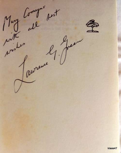 Harbours of Memory - Lawrence Green - Hardcover - First Edition 1979 - Signed copy