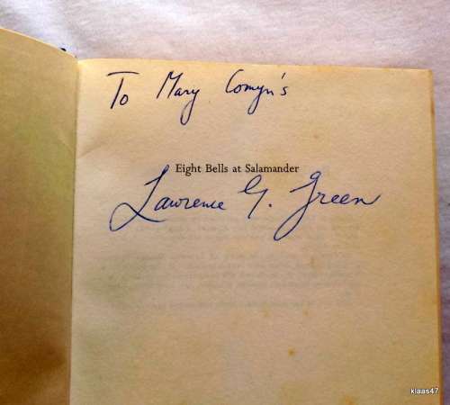 Eight Bells at Salamander - Lawrence Green - Hardcover - First Edition - Signed