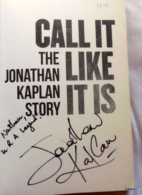 Call it Like It Is - The Jonathan Kaplan Story - Told to Mike Behr - Paperback - Signed Copy