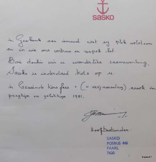 Brood Uit die Koring (Sasko se eerste halfeeu) Piet Meiring **Signed and inscribed**